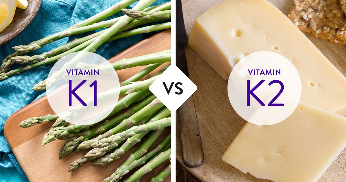 2 loại vitamin K thường được sử dụng là vitamin K1 và vitamin K2
